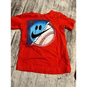 Boys red baseball Nike T-shirt short sleeve size small